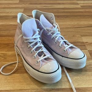 Converse Platform Hightops Lavender only worn once